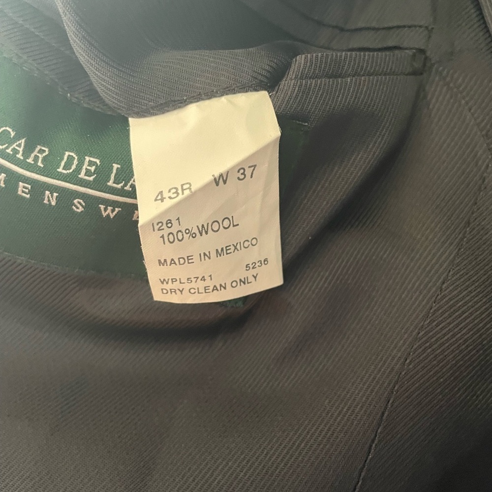 Oscar de la Renta 100% wool men’s suit jacket size 43L - Picture 4 of 9
